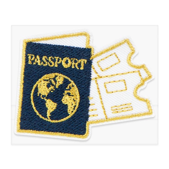 Passport Embroidered Iron-On & Adhesive Patch by Make Market®